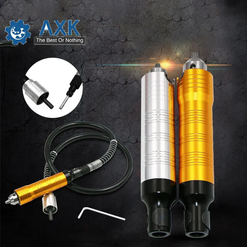 

6mm Flex Shaft Handpiece Power Tool Electric Drill Stainless Steel Handle Flexible Shaft Chuck Separate Mini Grinder