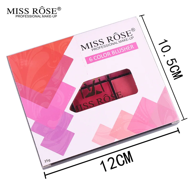 MISS ROSE Sweet Peach Blusher Perfect Summer Face Blush Palette Brand Cheek Blusher Powder 6colors Contouring Makeup Set Blushz2