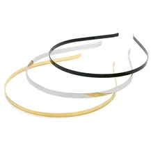 10 шт./лот, золотисто-серебристая оголовье из нержавеющей стали, ширина 5 мм, чистые резинки для волос, аксессуары для волос, сделай сам, Женские Ювелирные изделия