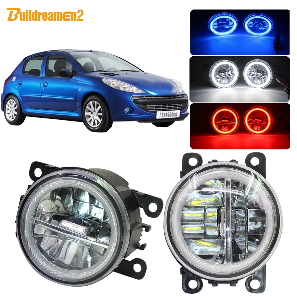 

Buildreamen2 Car H11 4000LM LED Lamp Fog Light Angel Eye Daytime Running Light DRL 12V For Peugeot 206+ T3E 2009 2010 2011 2012