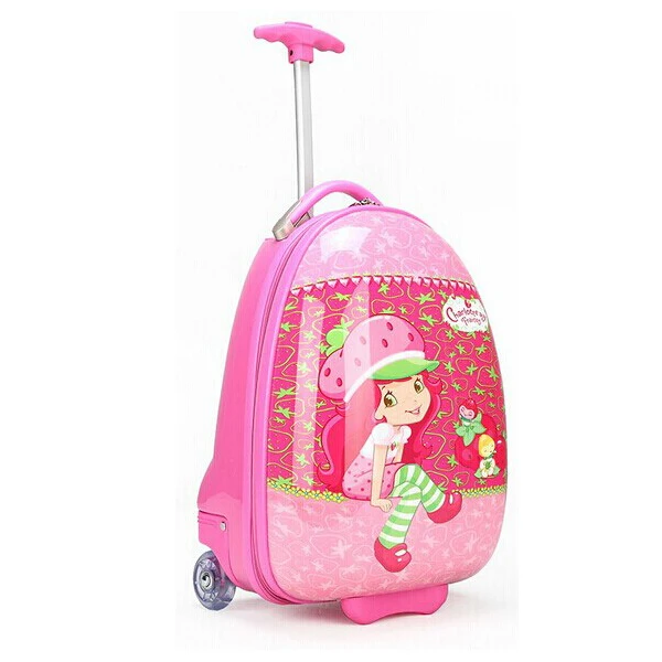 16'' children trolley school bags kids luggage trolley bag suitcase on