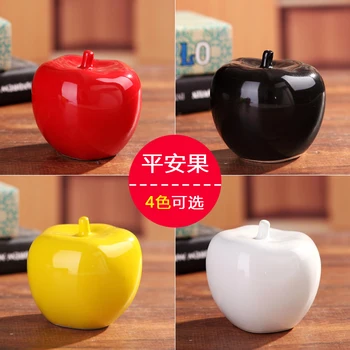 

4 color porcelain apple figurine home decor handicrafts room decorations ceramics fruit craft birthday Christmas gifts