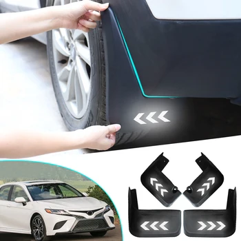 

For Toyota Camry 2018 2019 L(Base)/LE/XLE Mudflaps Mud Guards Fender Reflective Warning Splash Guards car styling 4pcs