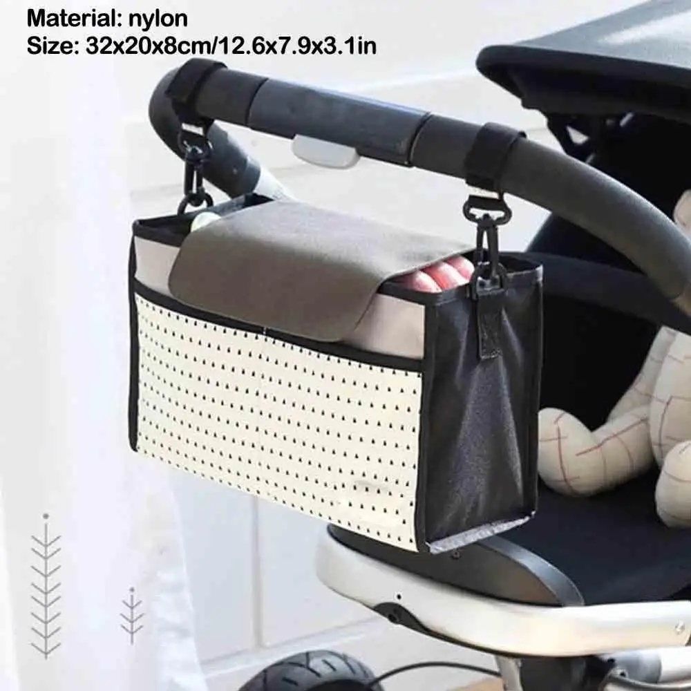 Baby Stroller Cup Holder Bag Nappy Storage Bag Mommy Shoulder Bags Baby Diapers Mother Hanging Organizer Stroller Accessories - Цвет: B1