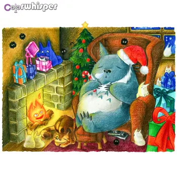 

Diamond Painting 5D Full Square/Round Drill Christmas Tree Totoro Cartoon Daimond Painting Embroidery Cross Stitch Mosaic 689DP