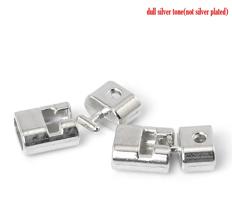 

DoreenBeads Copper Clasp Rectangle Silver Tone 11mm x10mm( 3/8" x 3/8") 11mm x10mm( 3/8" x 3/8"), 1 Set 2015 new