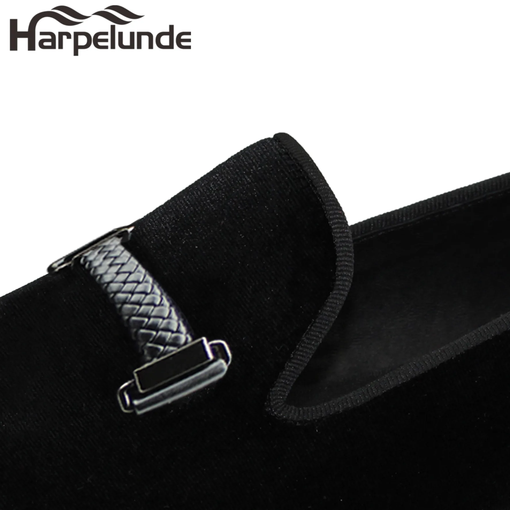 Мужские деловые туфли с пряжкой Harpelunde черные бархатные Тапочки лоферы|Туфли| |