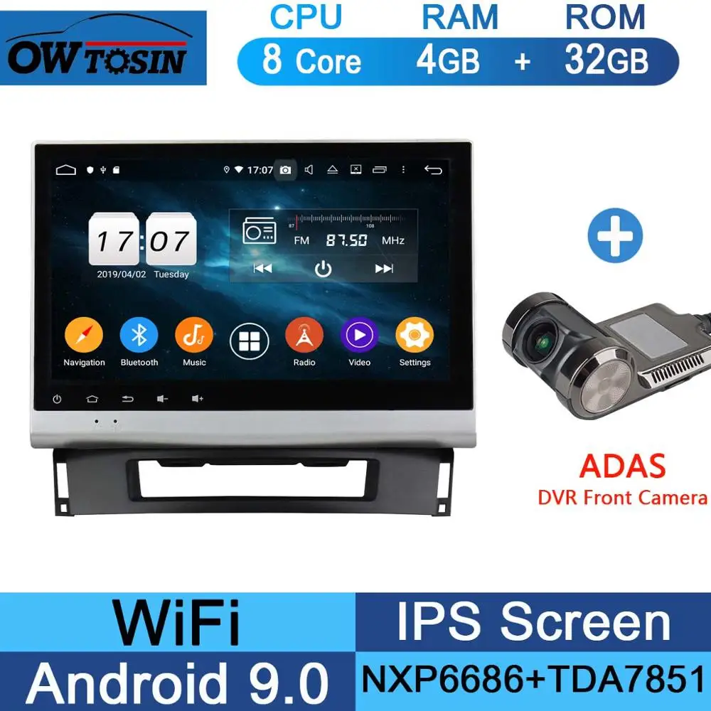 10," ips 8 ядерный 4 Гб ram+ 64 Гб rom Android 9,0 Автомобильный DVD радио плеер gps для Opel Astra J 2011 2012 2013 CD300 CD400 DSP CarPlay - Цвет: 32G Adas Camera