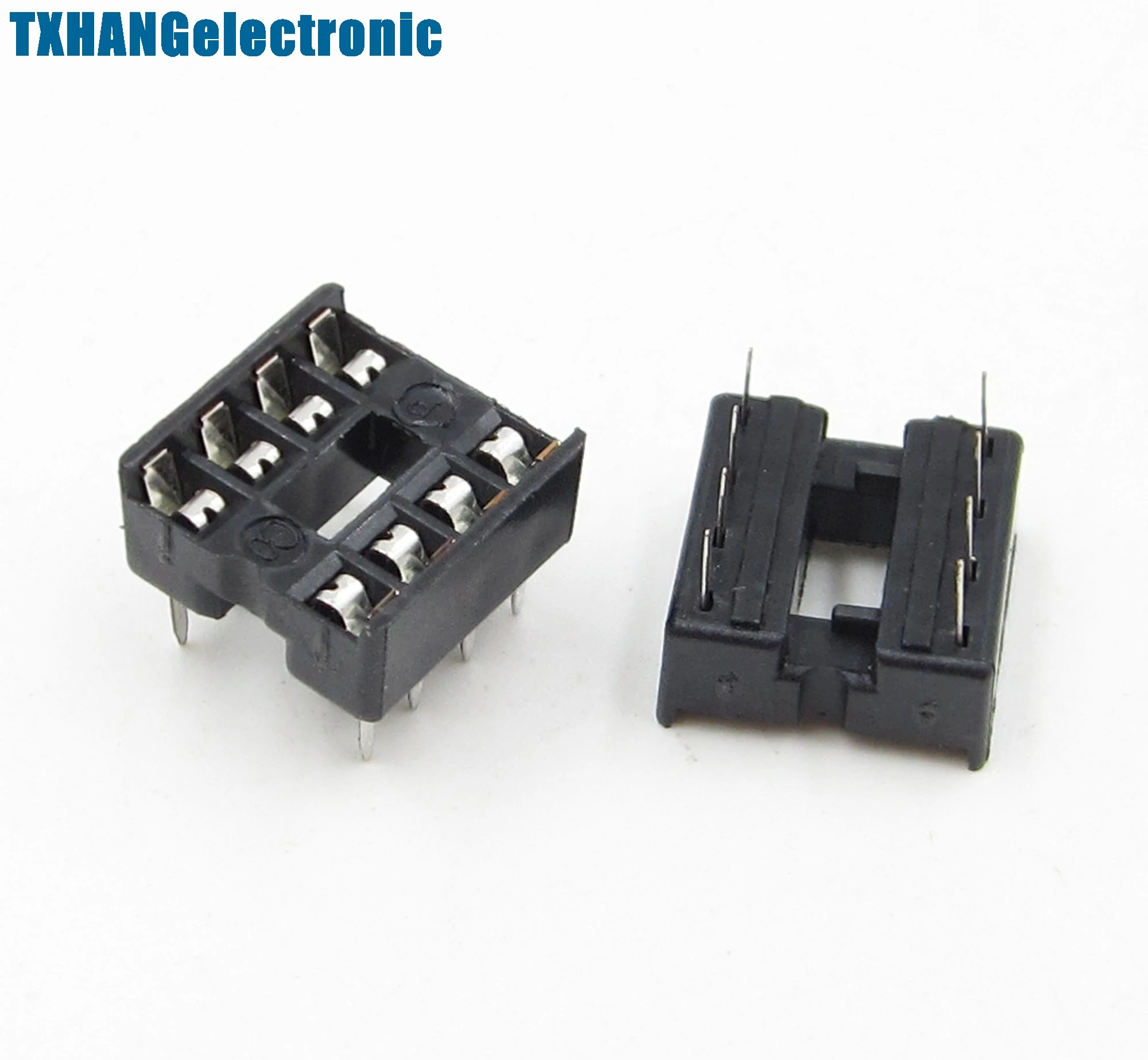 50PCS 8pin DIP IC Socket Adaptor Solder Type Socket Pitch Dual Wipe Contact