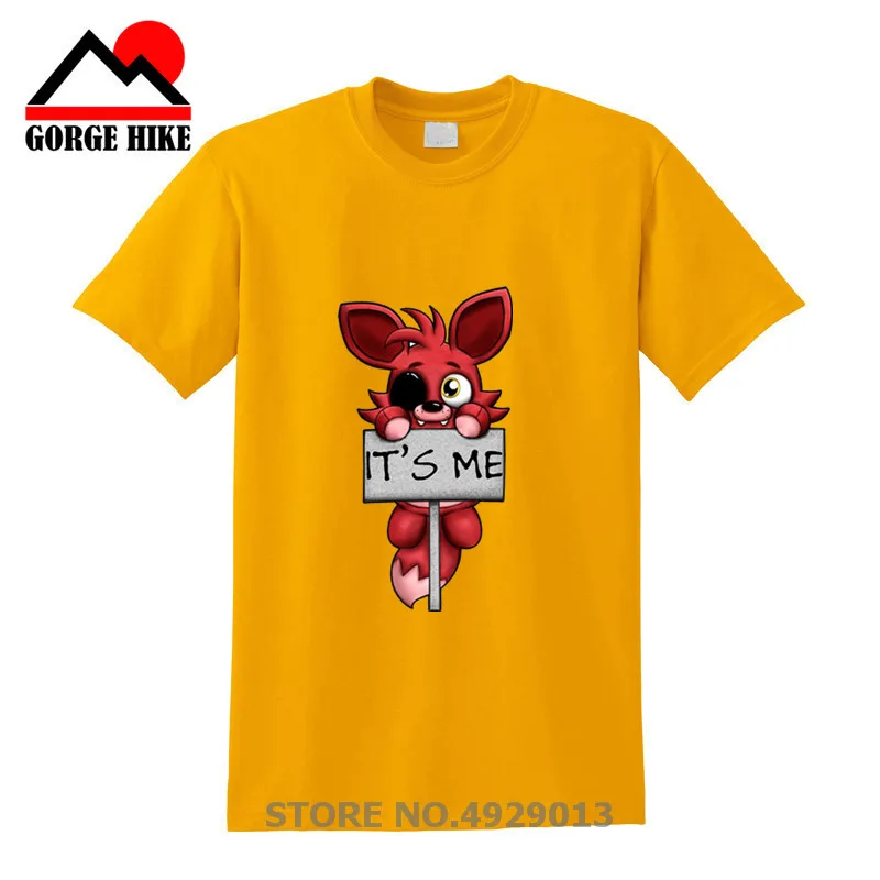 

Animal print FNAF Plush Foxy Kawaii T Shirt Hip Hop T-Shirt O-Neck tshirt Man Children kids Brand Clothing Teenage Boy Tshirts