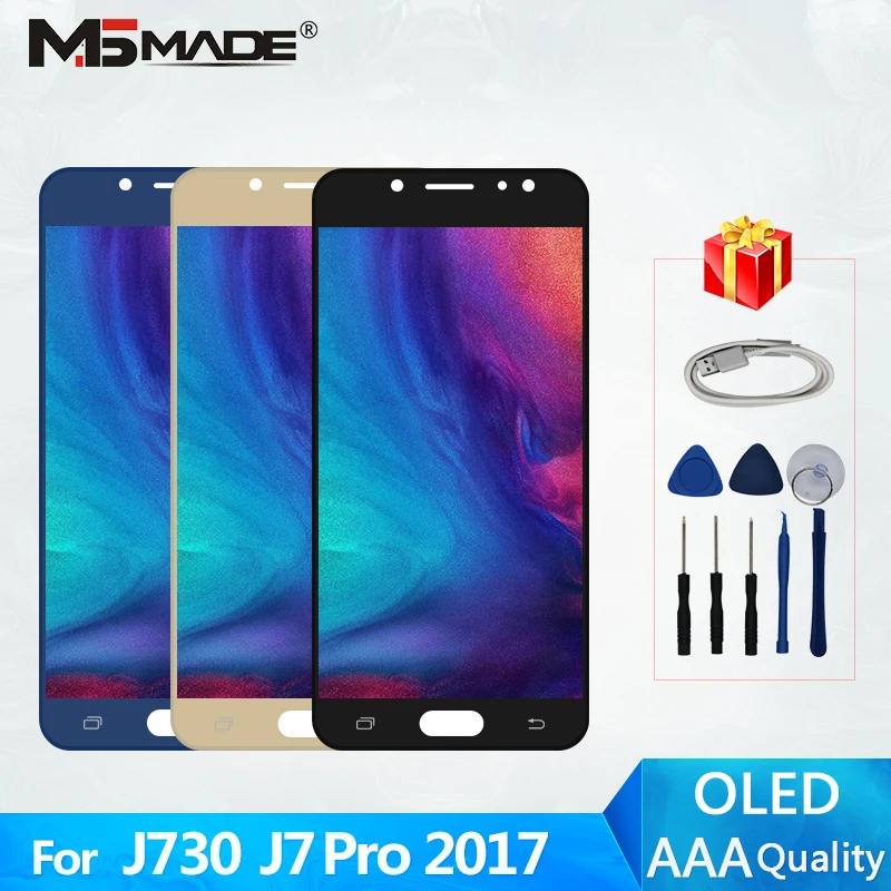 

AMOLED LCDs For Samsung Galaxy J7 Pro 2017 J730 J730F J730G J730GM LCD & Touch Sreen Digitizer Display Replacement Parts