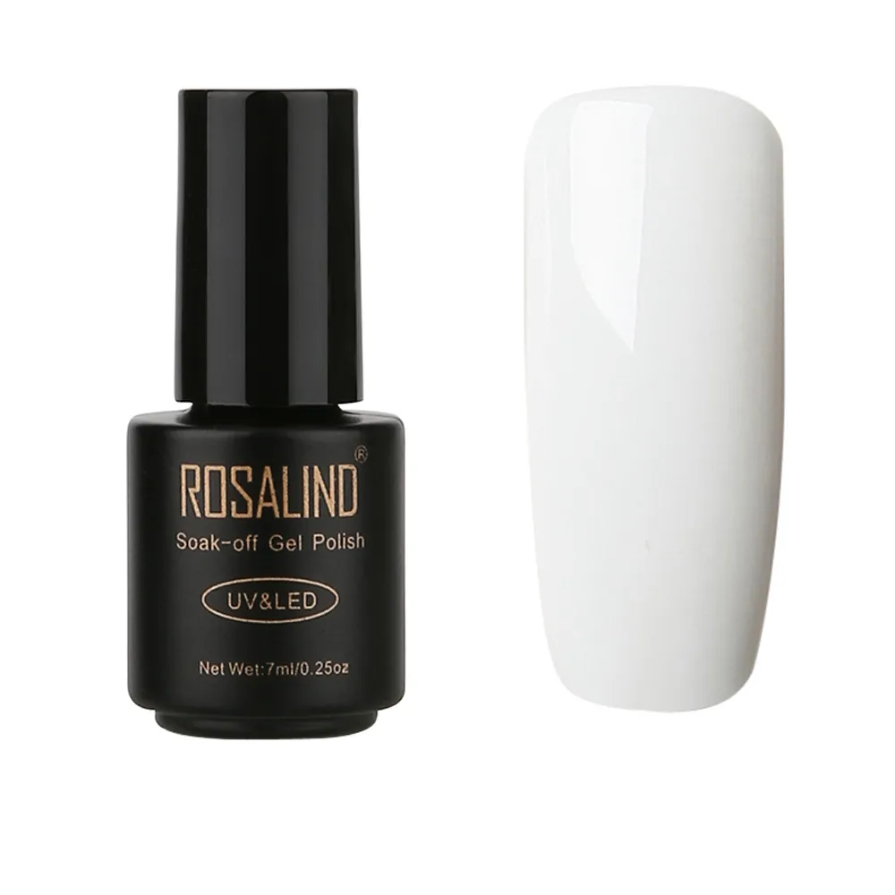 

ROSALIND Nail Gel Polish 7ML Nagellak Glitter UV LED Gel Varnish Hybrid Semi Permanent gel varnishes Top Coat Soak Off Top White