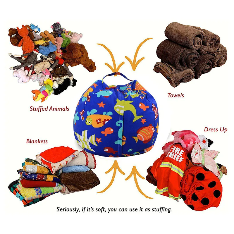 Buy IHOMEE Portable Toy Storage Bag Zip lock Canvas Bag Wardrobe Clothes Kids