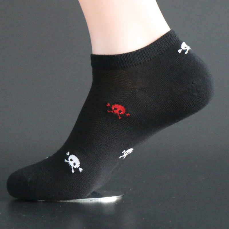 

Novelty South Korean Style 2 Pairs/Lot Men Cotton Skull Ankle Socks Male Skeleton Low Cut Cute Sneaker Meias Chausssette Homme