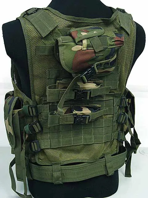 Люкс Airsoft тактический бой Сетки Жилет OD Цифровой ACU Camo BK камуфляж лесной CB MC