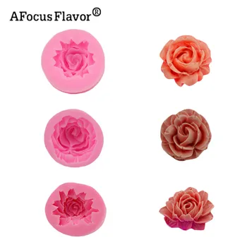 

1 Pc 3D Rose Flower Silicone Mold For Fudge Cake Decorating Chocolate Cookies Soap Clay Resins Kitchen Baking Tools Stencil