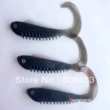 20 шт. черная Мягкая приманка в виде червя силиконовая приманка 10 см/7 г