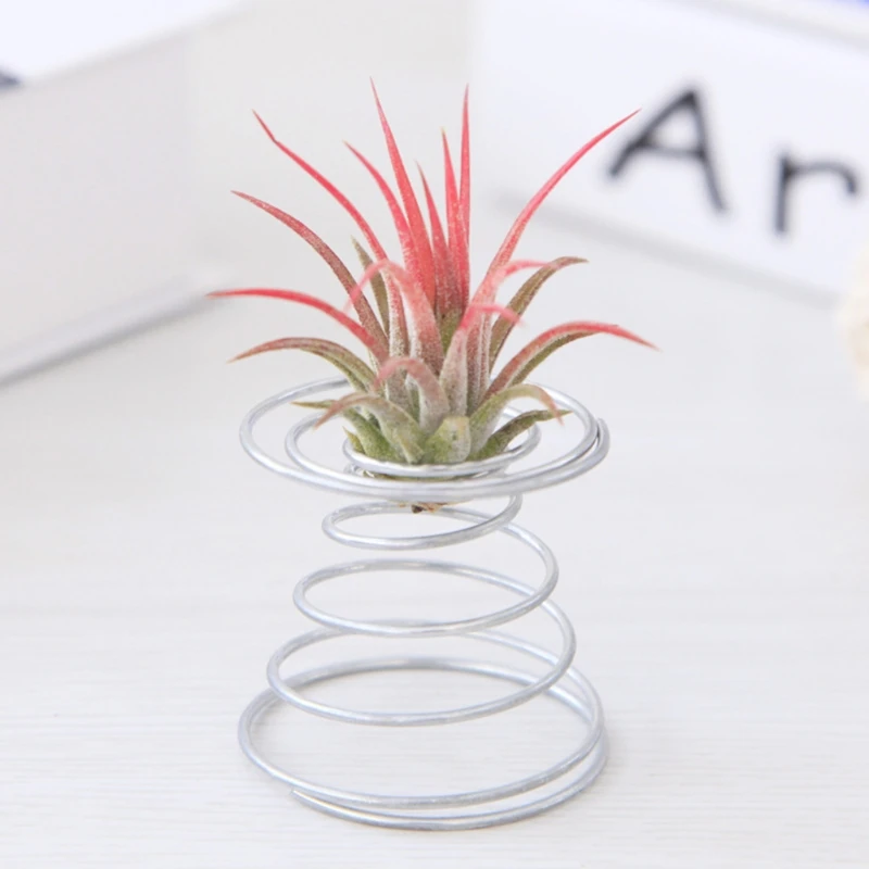 

Modern simple iron Spring Wire Plant holder Miniature for garden furniture office Decorations