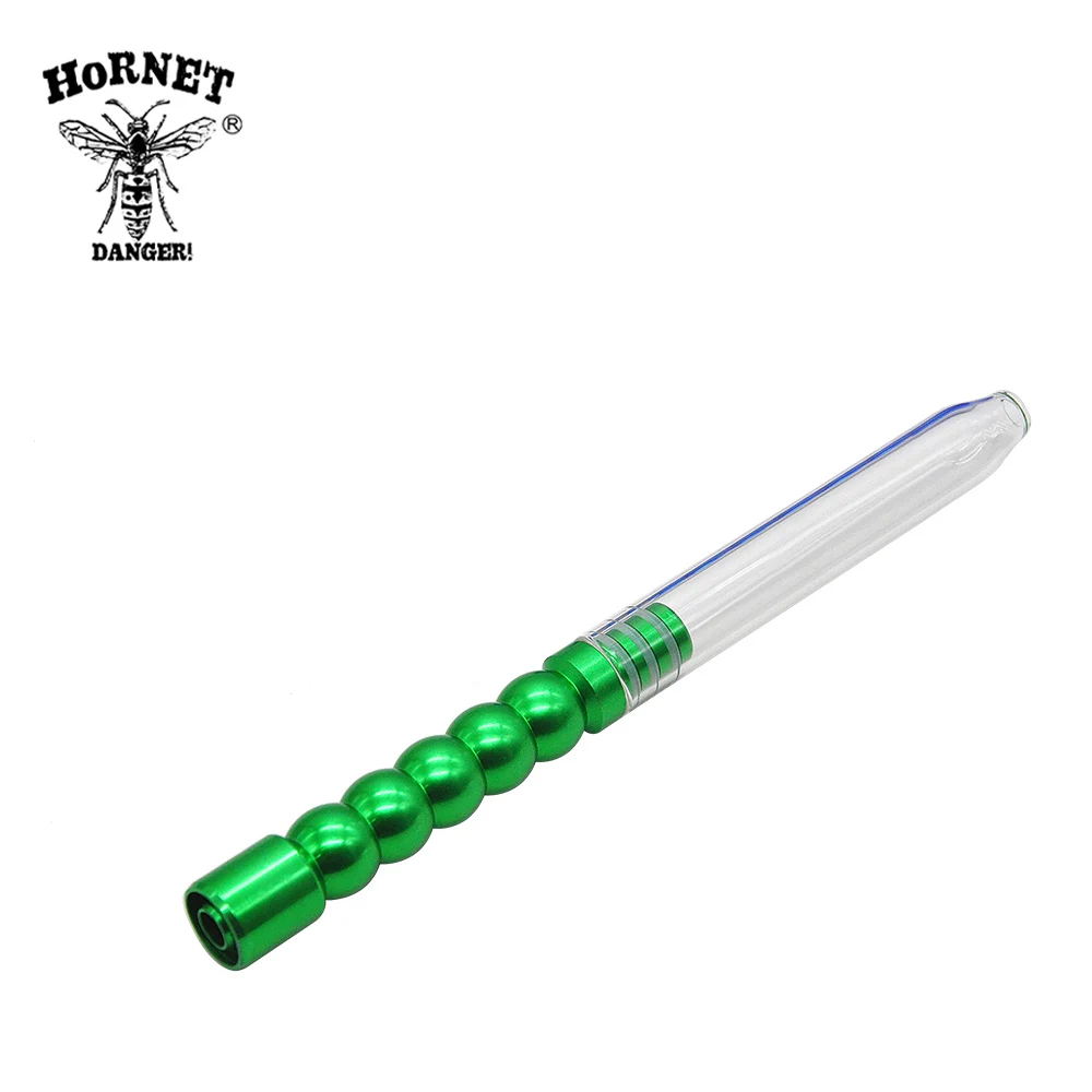 Алюминиевый стеклянный шток кальяна шланг ChiCha трубы аксессуары для кальяна - Цвет: Зеленый