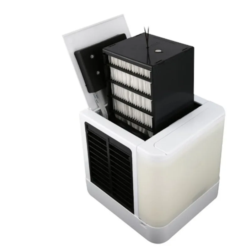 Персональный кондиционер кулер-увлажнитель мини USB 7 цветов светильник Настольный вентилятор охлаждения воздуха Портативный испарительный охладитель воздуха