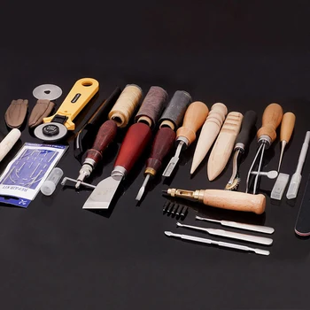 Best 3 Set / 75PCS Household DIY Hand Stitching Leather Tools Kits Leather Craft Tool Leather Sewing Tools For Clothes Designer