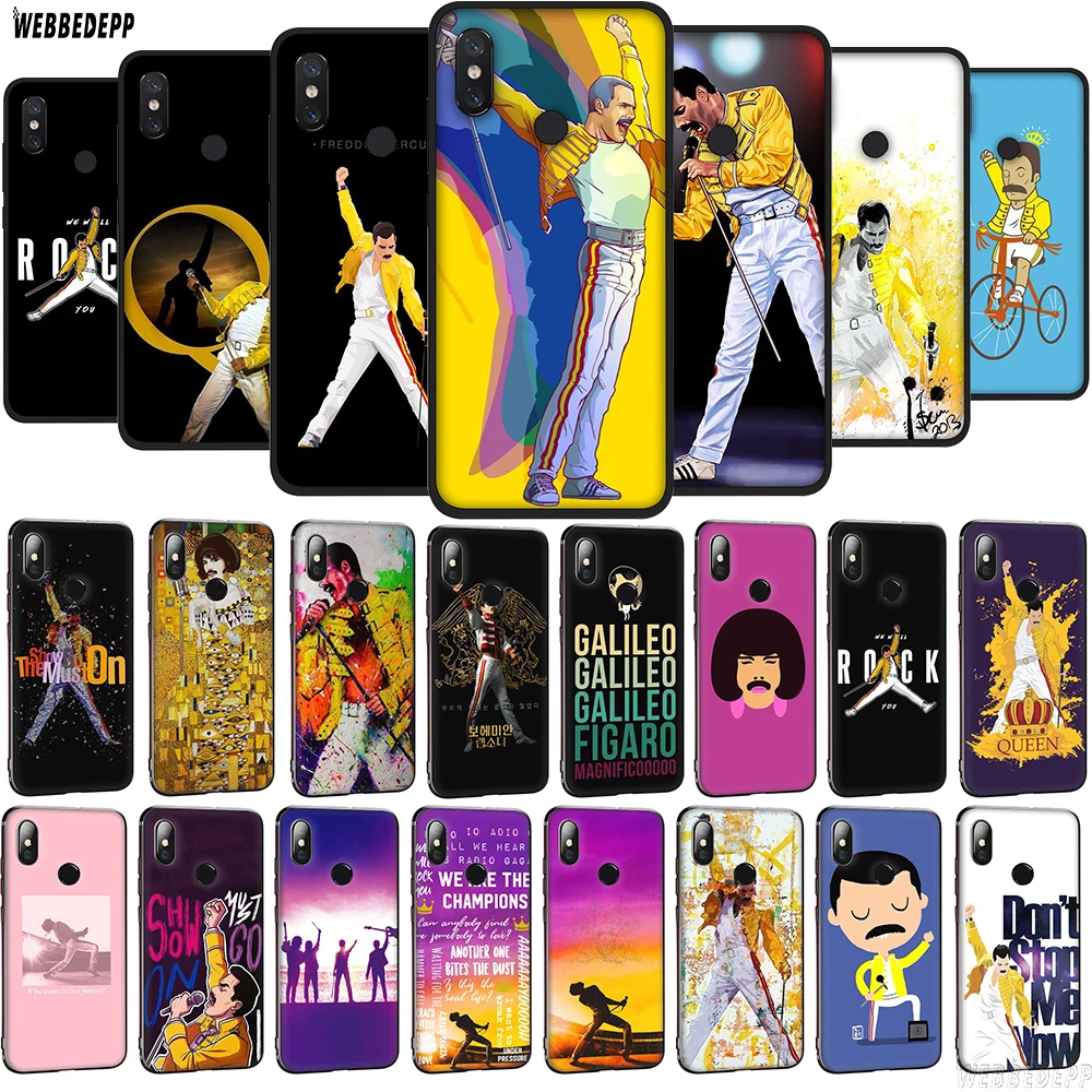 WEBBEDEPP Фредди Меркури Queen band TPU чехол для телефона Xiaomi Mi 8 A2 Lite A1 9 SE Mix 2s Max 3 POCOPHONE F1