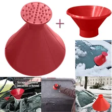 Скоблить круглый Магия конусообразные лобовое стекло Скребок Лопата для снега инструмент+ Воронка конусообразные лобовое стекло скребок
