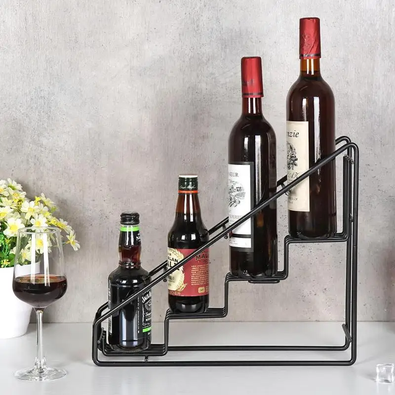 

Sugar Syrup Storage Rack Stainless Steel Fruit Dew Display Shelf Strong Bearing Capacity for Coffee Shop Kitchen Bar Desk
