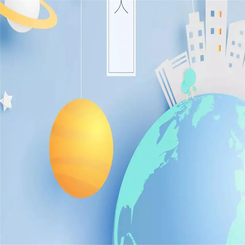 Cartoon spaceship children's room background professional production mural factory wholesale wallpaper mural poster photo wall Cartoon spaceship children's room background professional production mural factory wholesale wallpaper mural poster photo wall