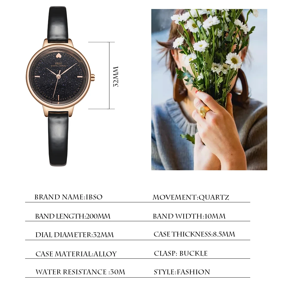 2018 Fashion Starry Sky Watch Women Love Heart Watch Thin Simple Female Watch 6