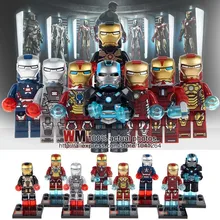 Строительные блоки 10 лотов супер герой Мститель IronMan MK46 MK1 военная машина образовательные игрушки для детей подарки игрушки