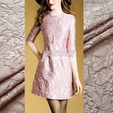 HLQON химическое волокно парча жаккард полиэстер Мягкая ткань для войлока лоскутное шитье платье Женская тканевая одежда