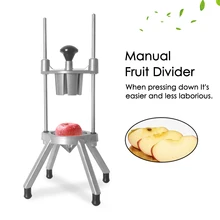 

Vertical Manual Fruit Divider Machine Stainless Steel Blade Tomato Fruit Cutter Vegetable Gadget Mini Kitchen Knife Tool