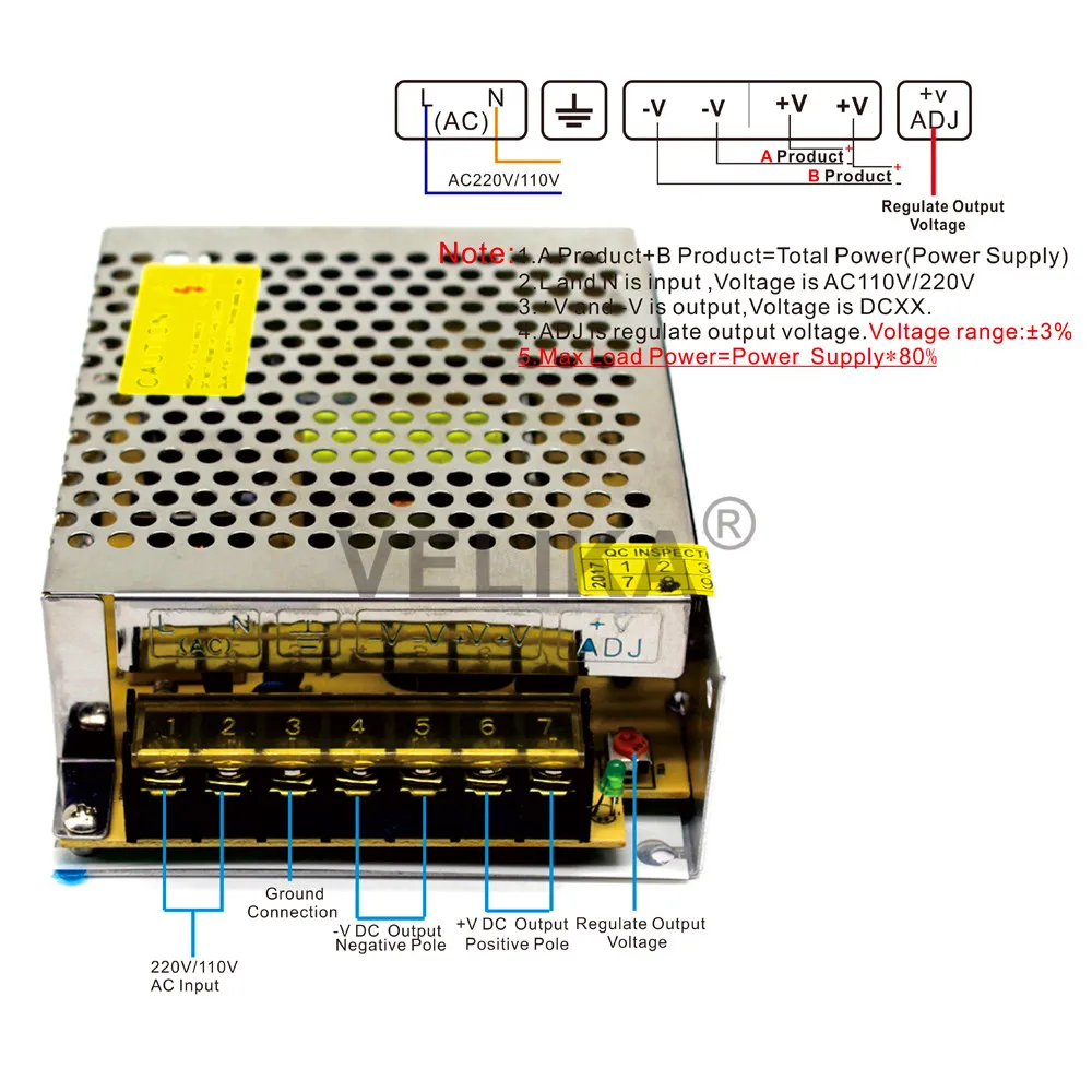 DC24V 6.3A импульсный источник питания 24 V 150 W светодиодный Мощность адаптер переменного тока трансформаторы 110 220 AC/dc импульсный источник питания для Светодиодные полосы света светодиодные лампы CCTV AV