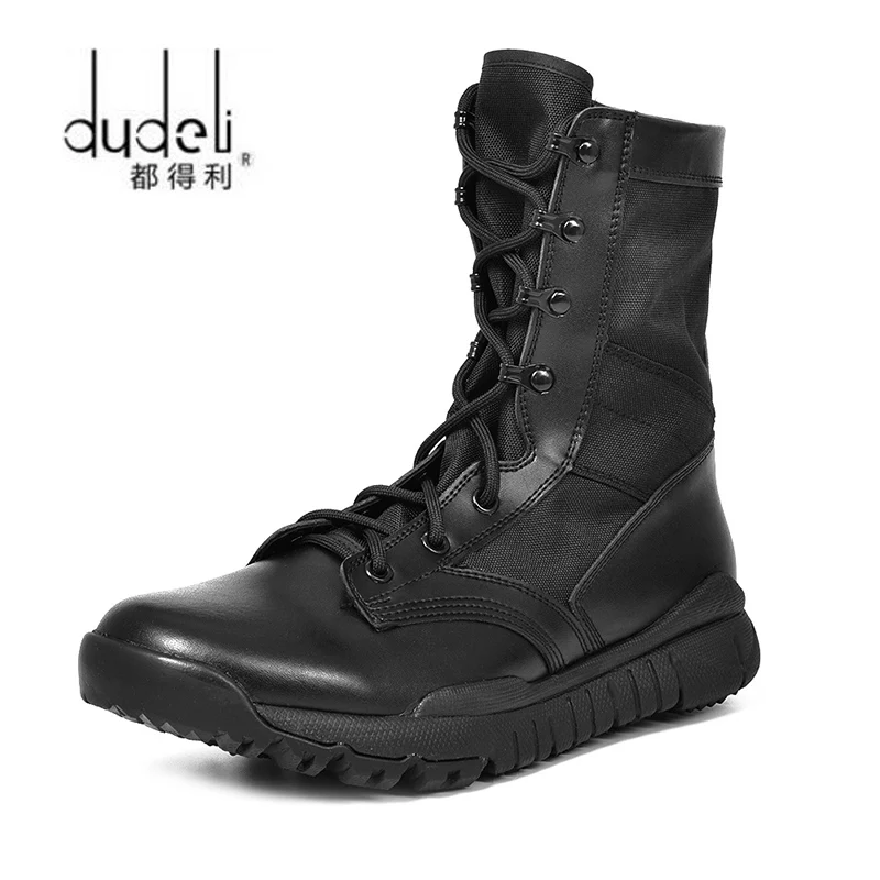 

DUDELI Autumn Outdoor Army Boots Men's Special Force Military Tactical Boots Desert Combat Boots Shoes Waterproof Ankle Boots