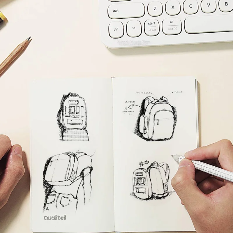 Xiaomi Mijia Sketchbook Дневник для рисования граффити мягкий переплет черная бумага эскиз записная книжка блокнот Офис школа