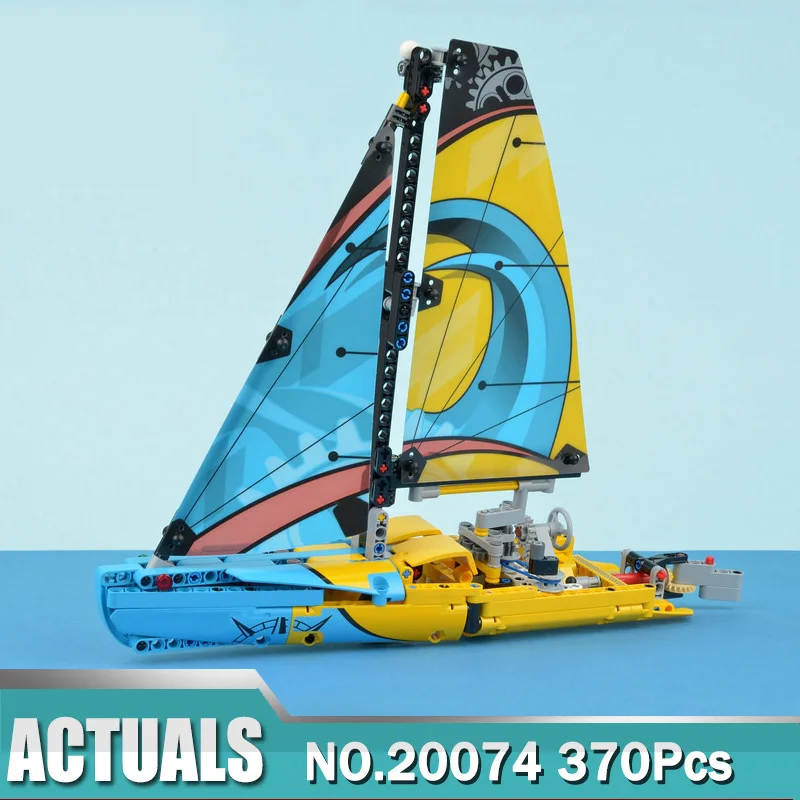 

Technic Series the 20074 Racing Yacht Set Compatible with legoings 42074 Building Blocks Bricks Educational Toys Model Boat Kids