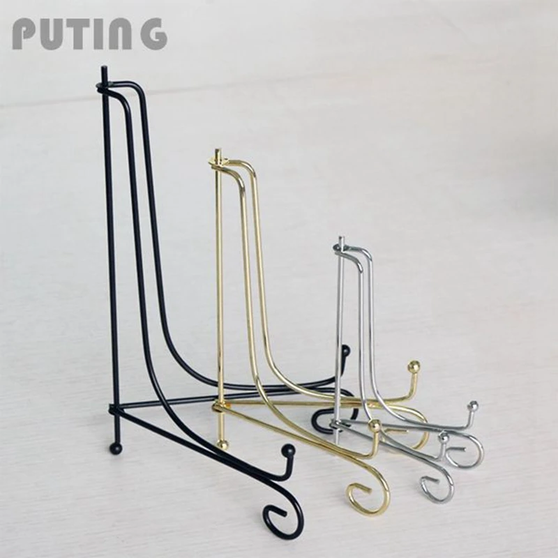 1Pcs Iron Easel Display Stand Bowl Picture Plate Frame Firm Art Practical 