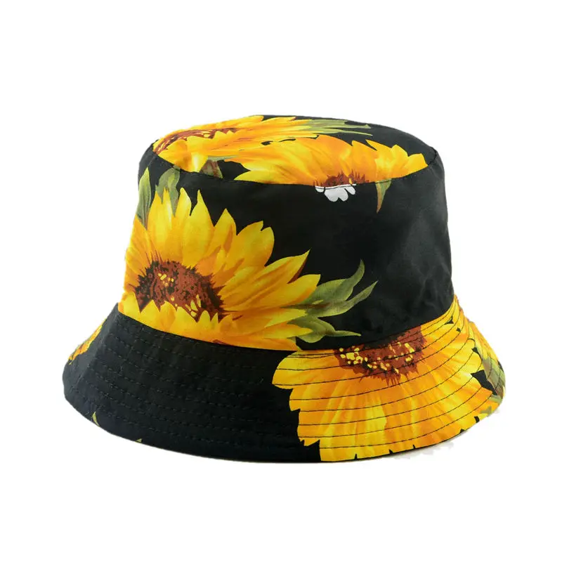 Двусторонняя Панама женская летняя хлопковая широкая широкополая шляпа с кантом модный подарок сад Гольф пляжная кепка Цветочная Панама WH035D - Цвет: 12 Black