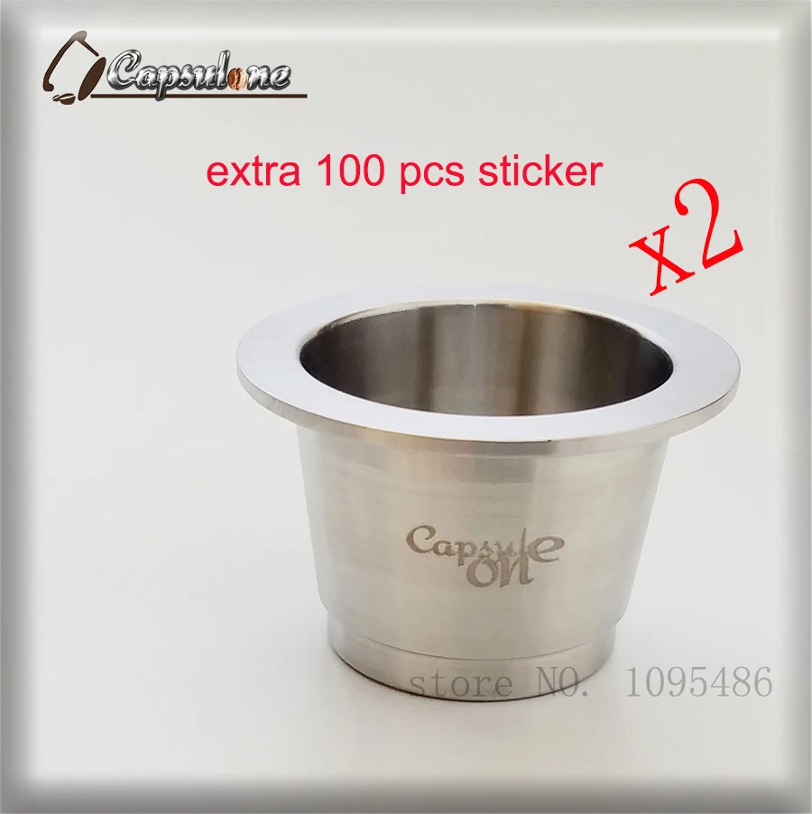 

capsulone compatible capsule for nespress ocoffee machine/espresso reusable coffee capsule/ sticker lids refillable capsules