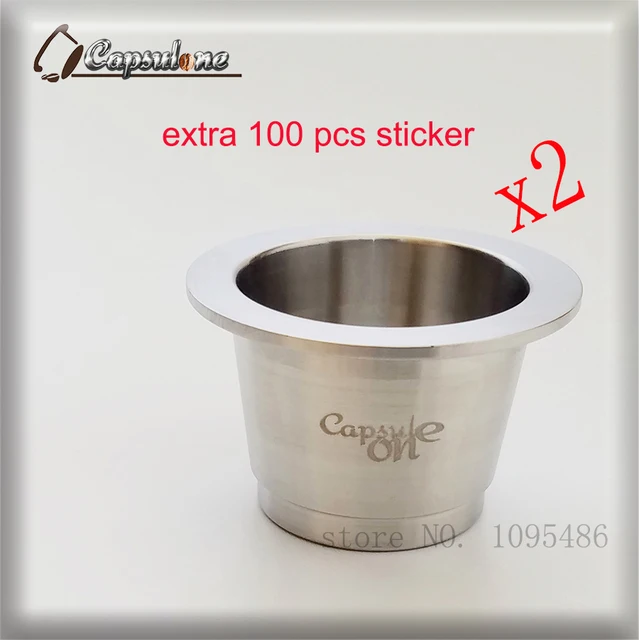 Best Price capsulone compatible capsule for nespress ocoffee machine/espresso reusable coffee capsule/ sticker lids refillable capsules