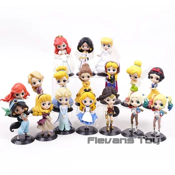 

Q Posket Characters Princess Snow White Alice Ariel Cinderella Belle Rapunzel Action Figure Toy Doll Girls Gift