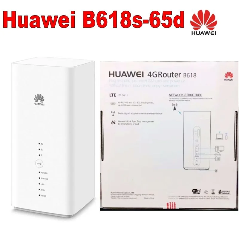 10 шт./партия новый разблокированный маршрутизатор Huawei B618 4G LTE 600 Мбит/с CPE с портом