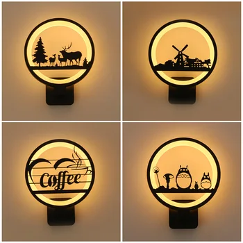 

Nordic LED round wall light bedroom living room lamps bedside lamp wall lamp children room balcony lamps Z123705
