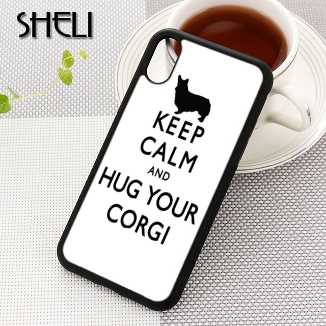 Чехол SHELI keep calm and hug your corgi для iPhone 5 6 6s 7 8 plus 11 pro X XR XS max Samsung S7 edge S8 S9 S10 |
