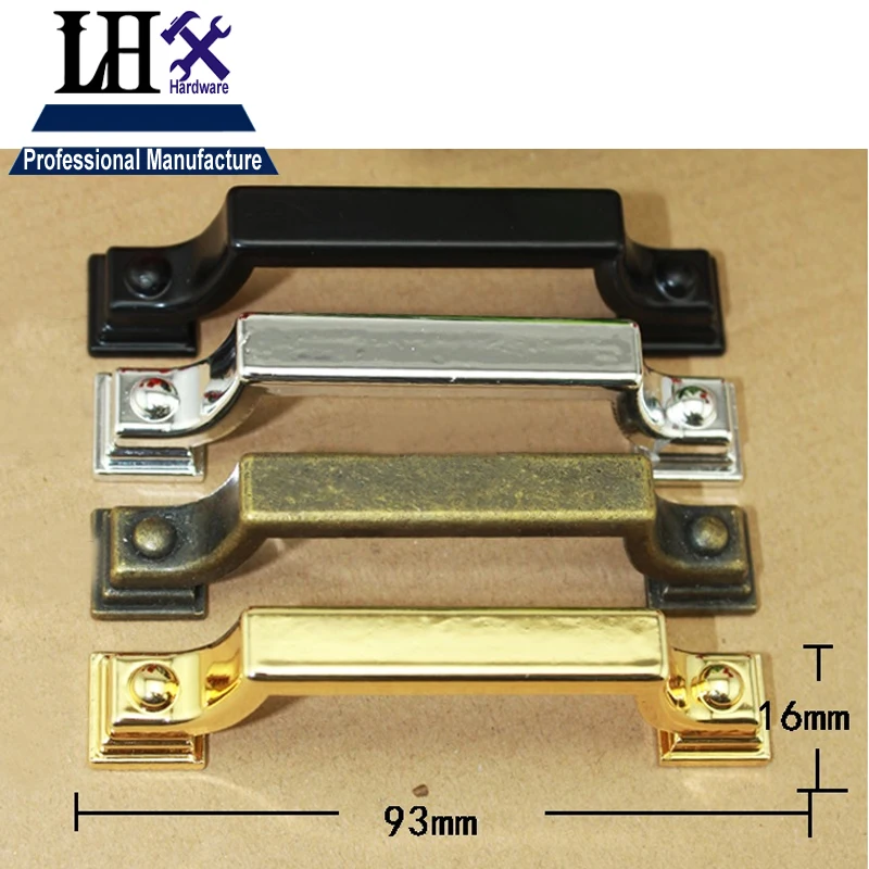 LHX CYP156 Bronze Silver Black Handle Tab Drawer Jewelry Box