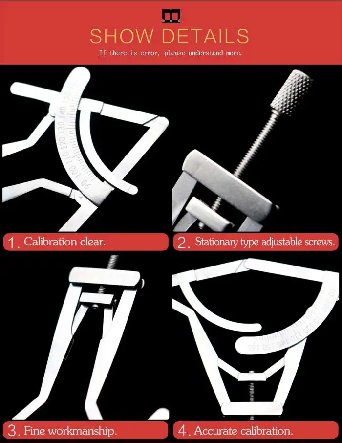 Liga de Aço Régua de Medição Ferramenta de Calibração Precisa de Calibração de 9.5 Nariz Inoxidável Titanium Nasal Cirurgia Plástica Claro 7 Cheap Instrumentos p pálpebra