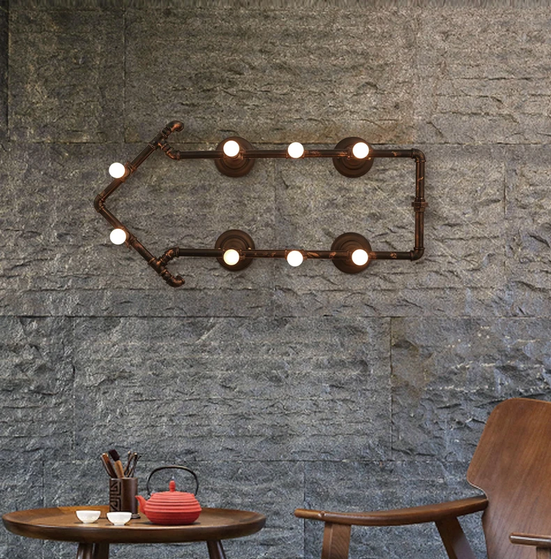 Лофт стиль промышленный светодиодный настенный светильник Ретро железная гостиная коридор креативная Подвесная лампа Декор Спальни