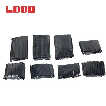 

LDDQ 328pcs black shrink tube Heat Shrink Tubing Sleeving Wrap Wire Car Electrical Cable Tube kits Insulation Shrinkable Tube
