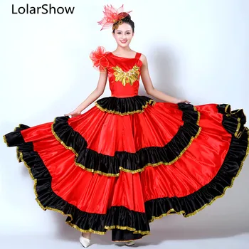 

Dance Costumes Gypsy Flamengo Dance Skirt Spanish Skirt Girls Flamenco Dress